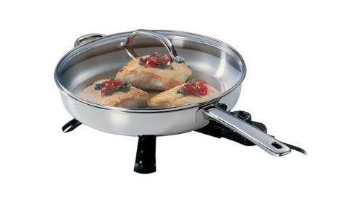 Presto 12" Electric Stainless Steel Covered Skillet